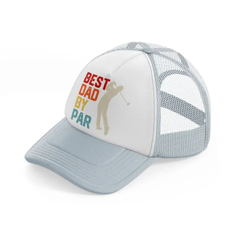 best dad by par colorful grey trucker hat