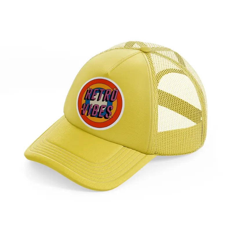 retro vibes gold trucker hat