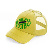 seahawks football-gold-trucker-hat