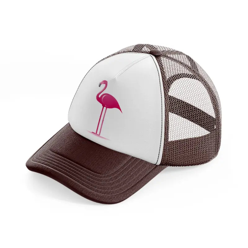 026-flamingo-brown-trucker-hat