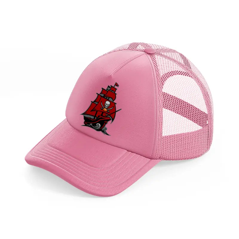 tampa bay buccaneers boat emblem-pink-trucker-hat