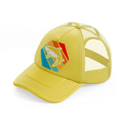 retro vintage shark gold trucker hat