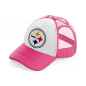 pittsburgh steelers badge-neon-pink-trucker-hat