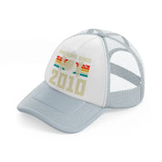 awesome since 2010 grey trucker hat