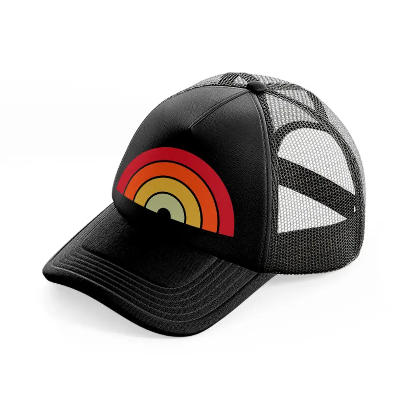 retro rain-black-trucker-hat