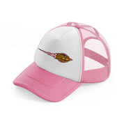 harley-davidson motorcycles golden-pink-and-white-trucker-hat