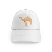 036 camel white trucker hat