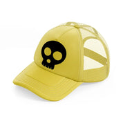 spooky skull black-gold-trucker-hat