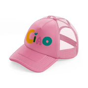 cute ciao-pink-trucker-hat