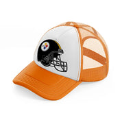 pittsburgh steelers helmet-orange-trucker-hat