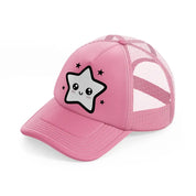 cute star-pink-trucker-hat