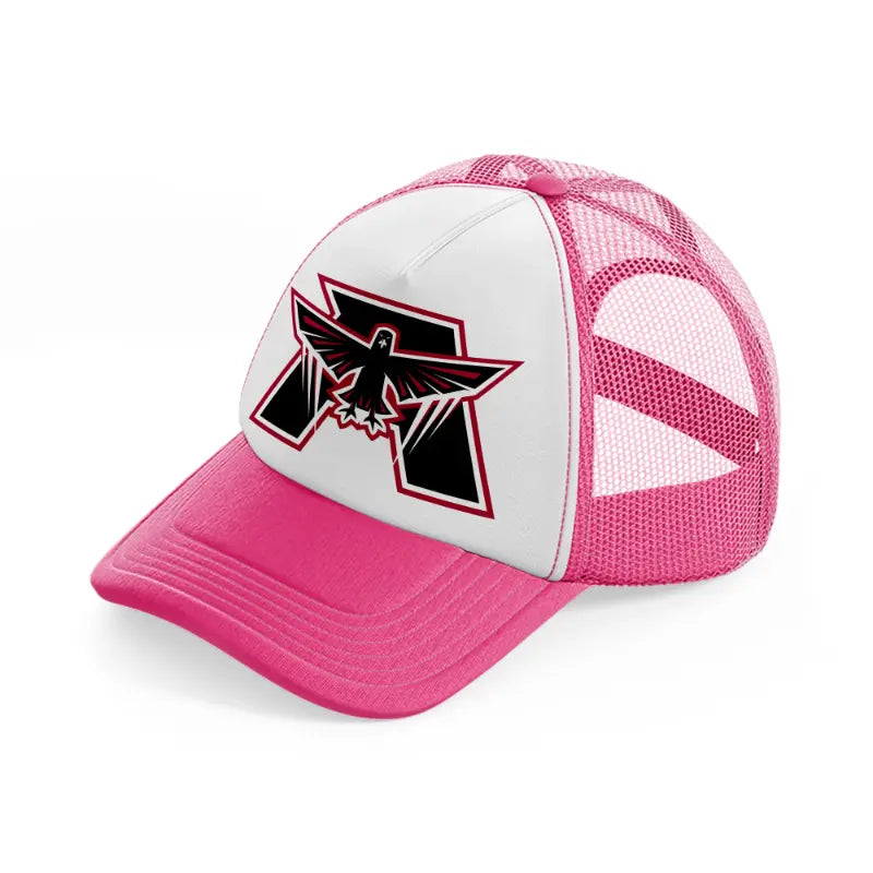 atlanta falcons emblem-neon-pink-trucker-hat