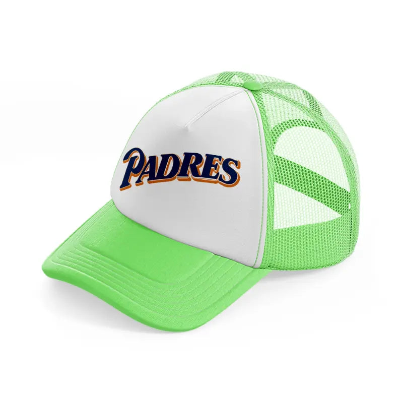 padres minimalist-lime-green-trucker-hat