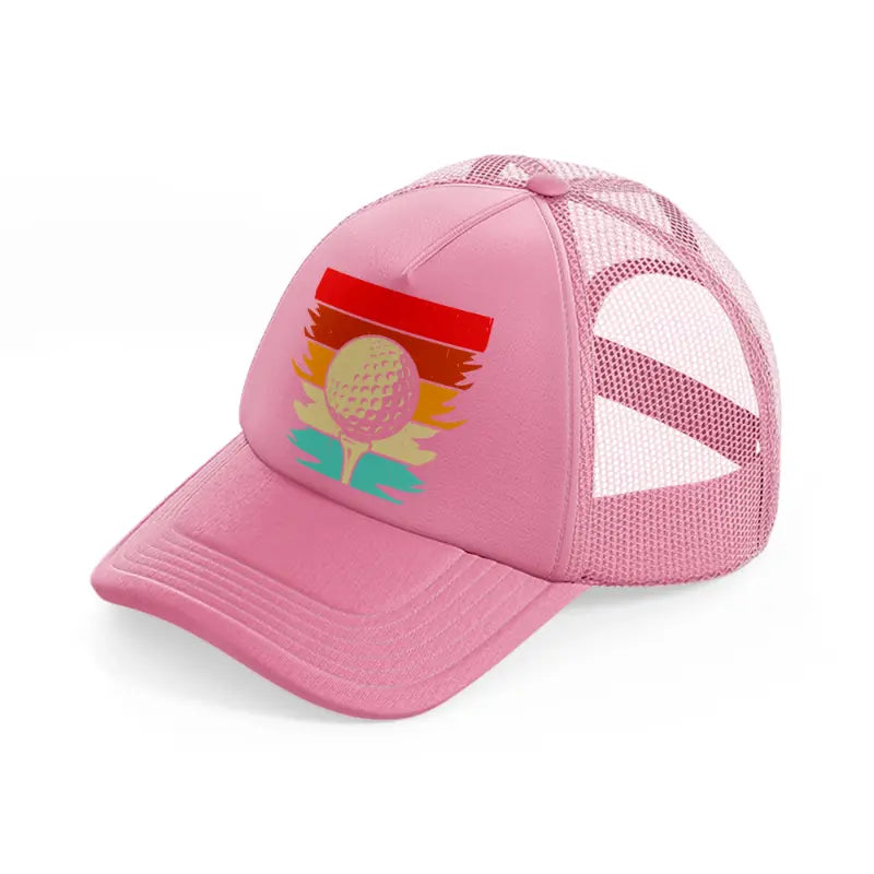 golf ball multicolor-pink-trucker-hat