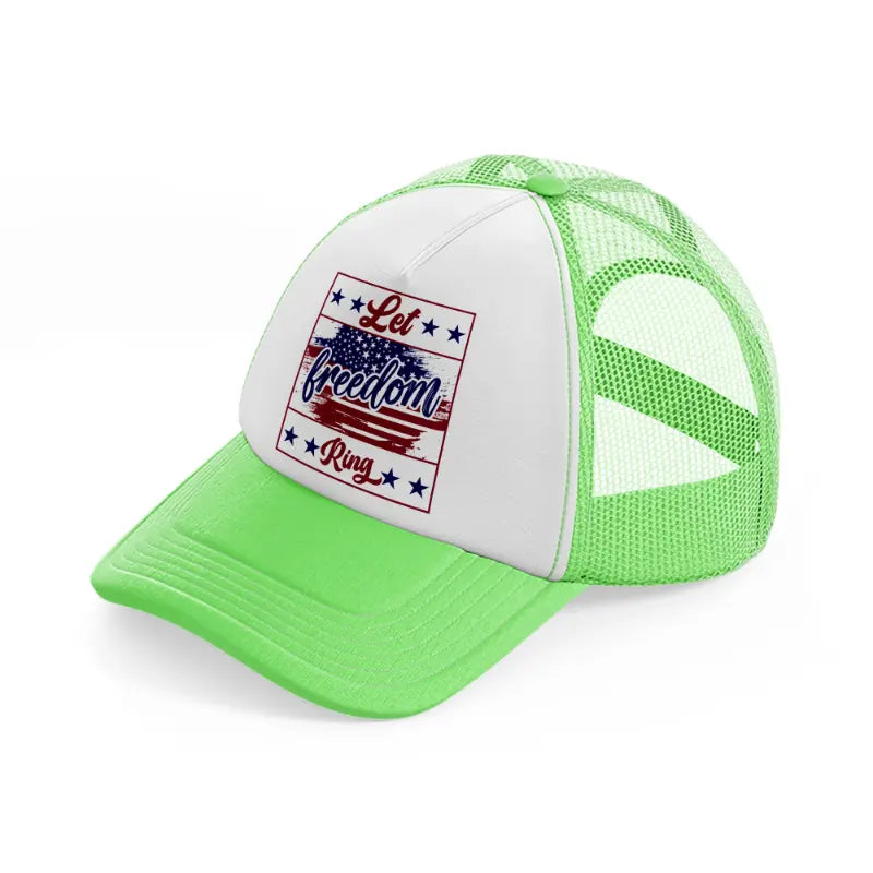 let freedom ring-01-lime-green-trucker-hat