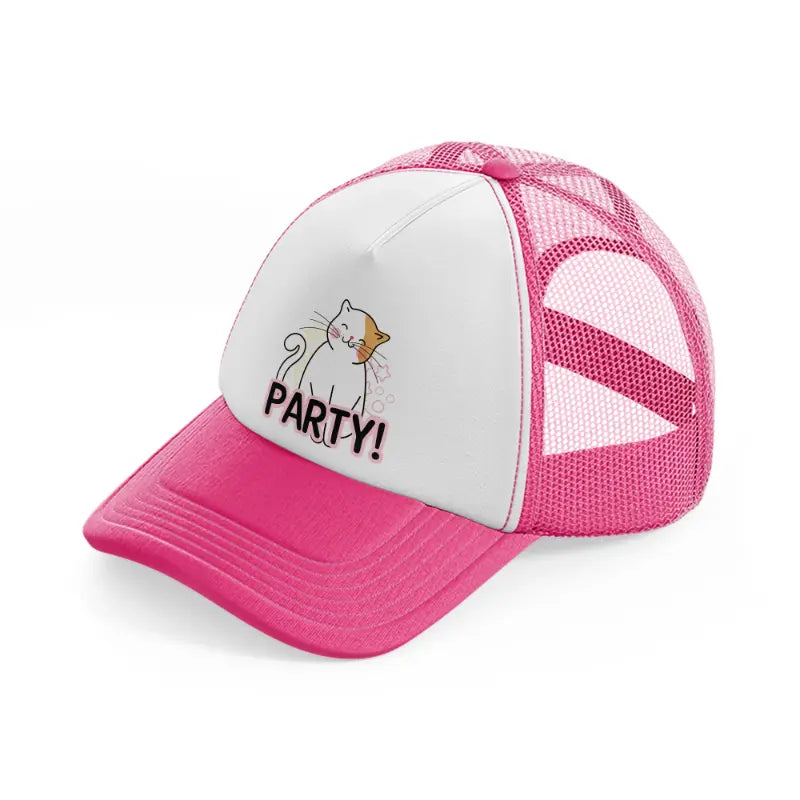 all step dad tee shirt-04-neon-pink-trucker-hat