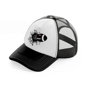 impact 49ers american football ball-black-and-white-trucker-hat