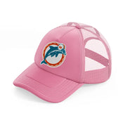 miami dolphins lover pink trucker hat