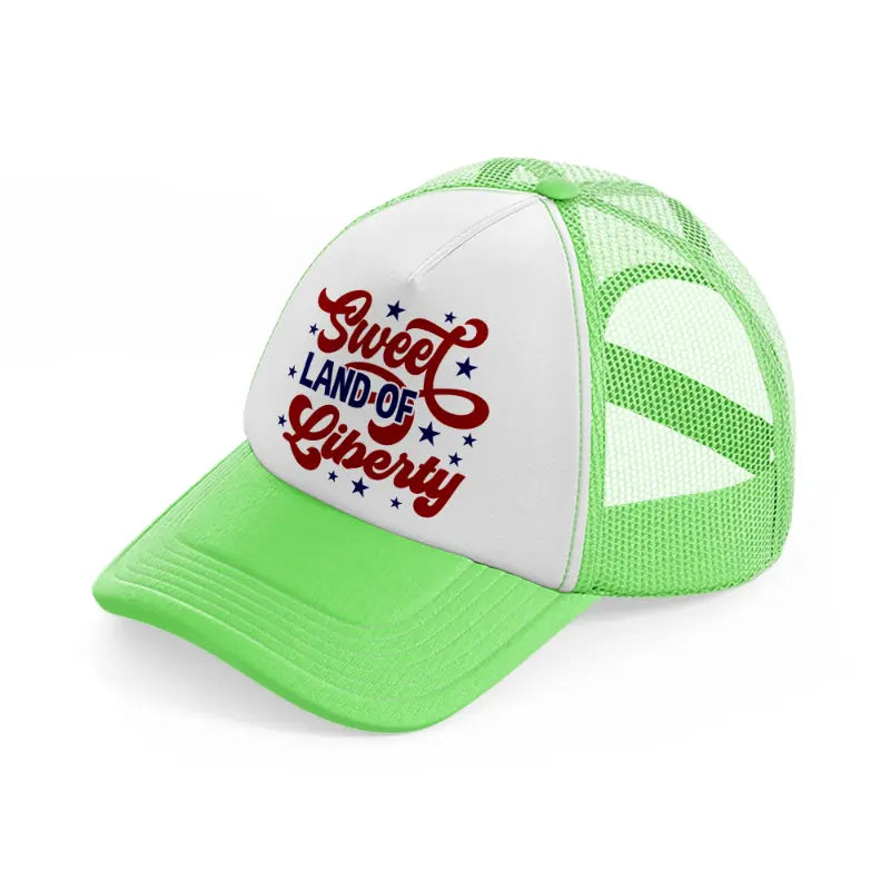 sweet land of liberty-01-lime-green-trucker-hat
