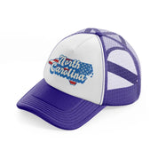 north carolina flag-purple-trucker-hat