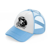 skull & coins-sky-blue-trucker-hat