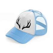 deer horn-sky-blue-trucker-hat