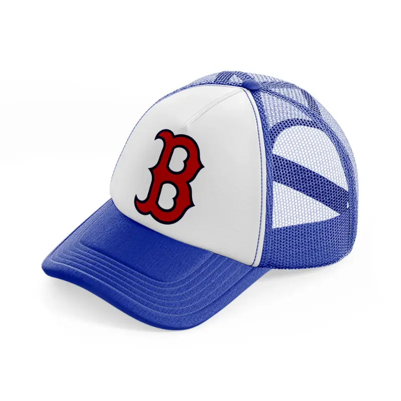 b from boston-blue-and-white-trucker-hat