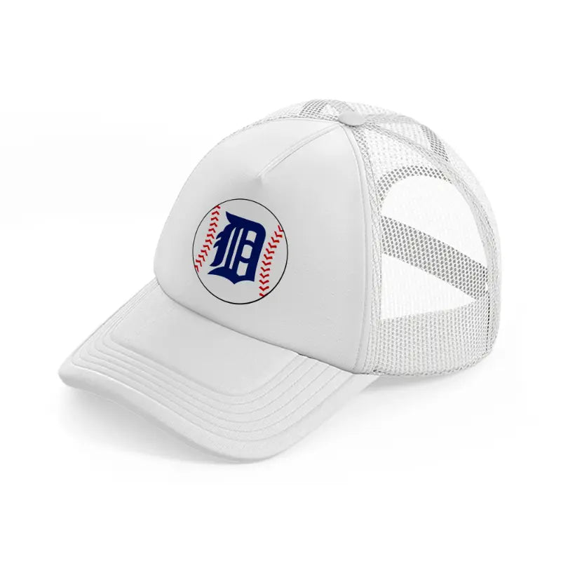 detroit tigers ball white trucker hat