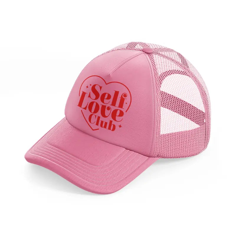 selflove club red-pink-trucker-hat