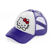 hello kitty basic purple trucker hat