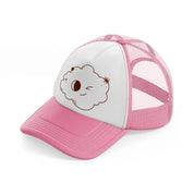 cloudy wink-pink-and-white-trucker-hat