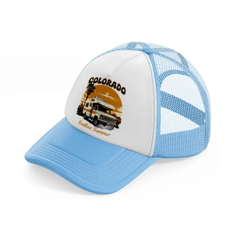 colorado endless summer-sky-blue-trucker-hat