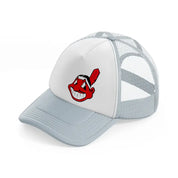 cleveland indians emblem-grey-trucker-hat