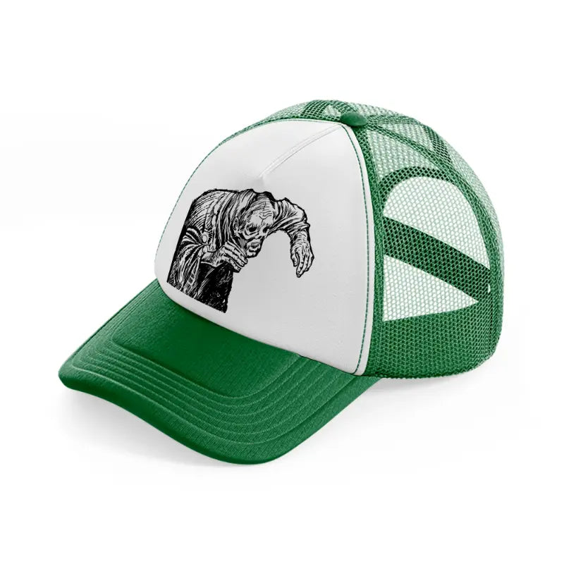 death walker green and white trucker hat