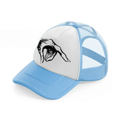 creepy hand sky blue trucker hat