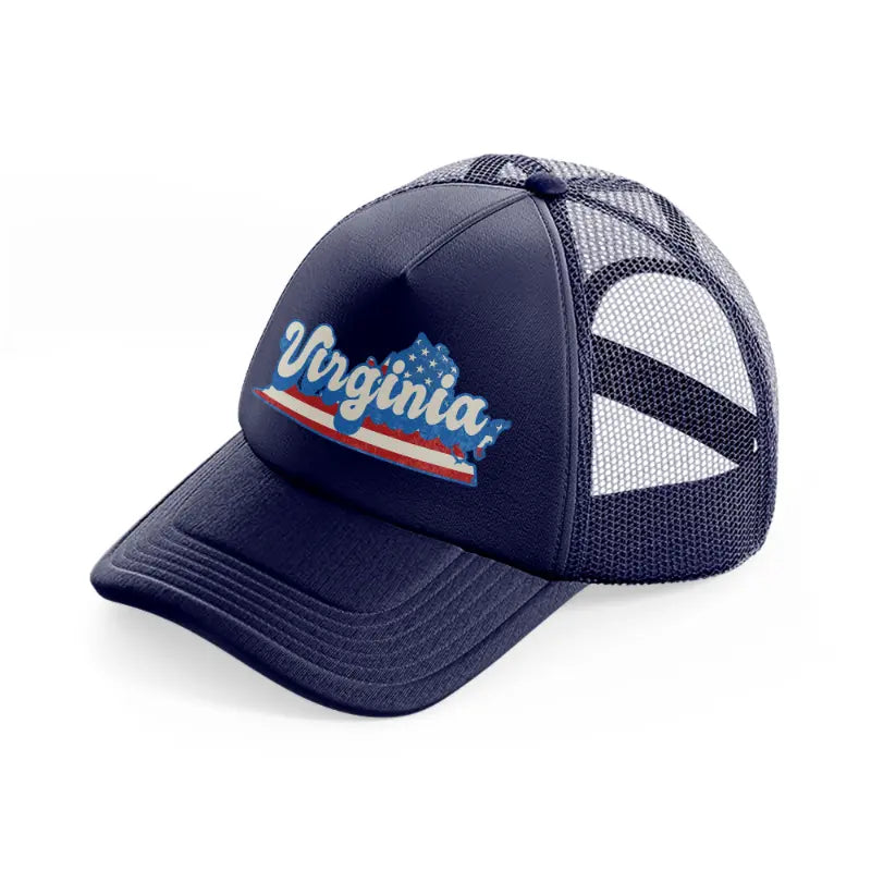 virginia flag-navy-blue-trucker-hat