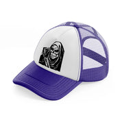 grim reaper-purple-trucker-hat