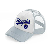 royals logo-grey-trucker-hat