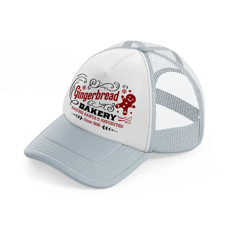 gingebread bakery baking santa's favorite-grey-trucker-hat