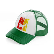 goat retro vintage-green-and-white-trucker-hat