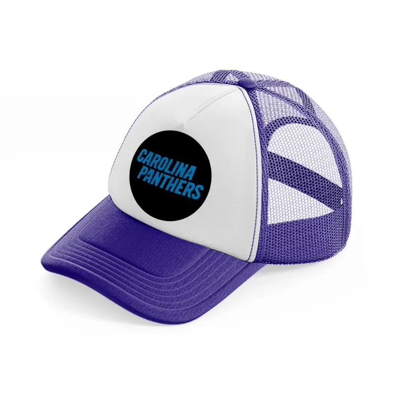 carolina panthers circle-purple-trucker-hat