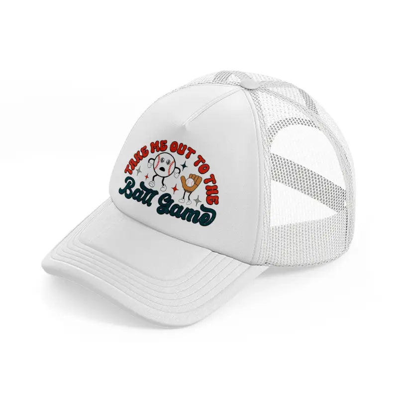 take me out to the ball game-white-trucker-hat