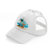 summer beach-white-trucker-hat