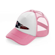 new england patriots flag-pink-and-white-trucker-hat