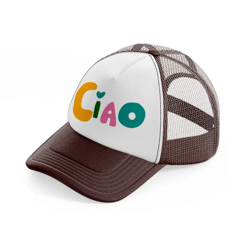 cute ciao brown trucker hat