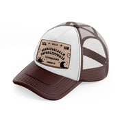 ouija board brown trucker hat