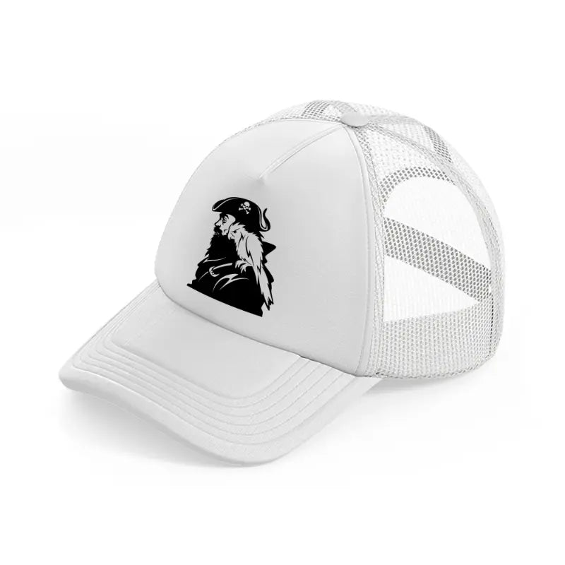 pirate with cacatua white trucker hat