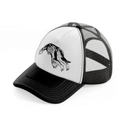 warewolf black and white trucker hat