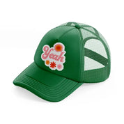 retro positive stickers (11) green trucker hat