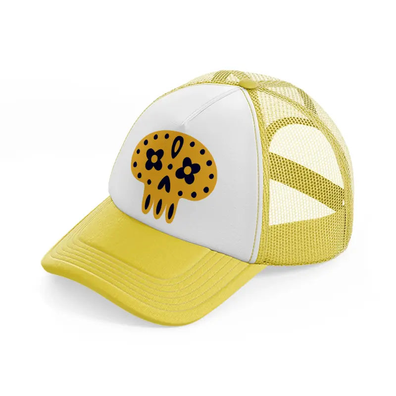 mexico skull-yellow-trucker-hat